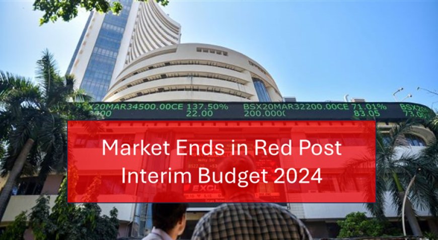 Market ends in red after Interim Budget 2024
