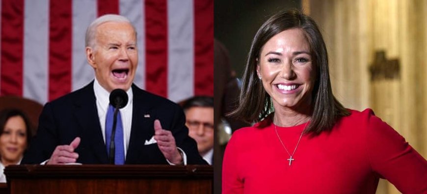 Katie Britt slammed President Biden as a “dithering and diminished leader”