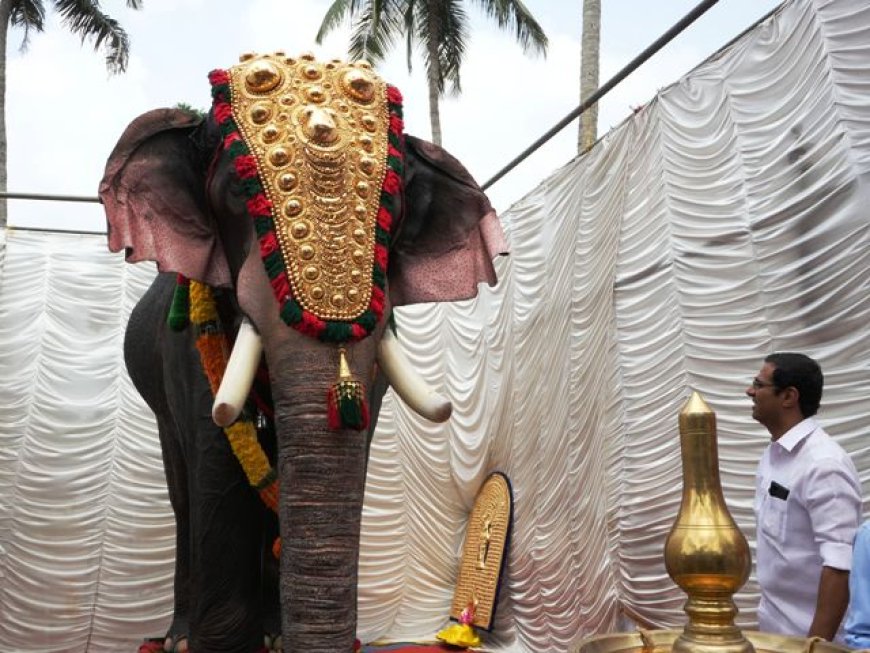 Kochi Temple Celebrates ‘Nadayiruthal’ With Life-Size Mechanical Elephant