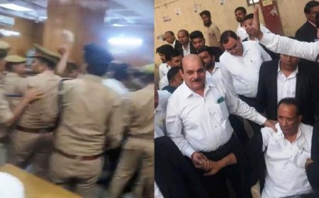 Heated Argument Between Judge & Lawyer in Ghaziabad Court, Cops Intervene
