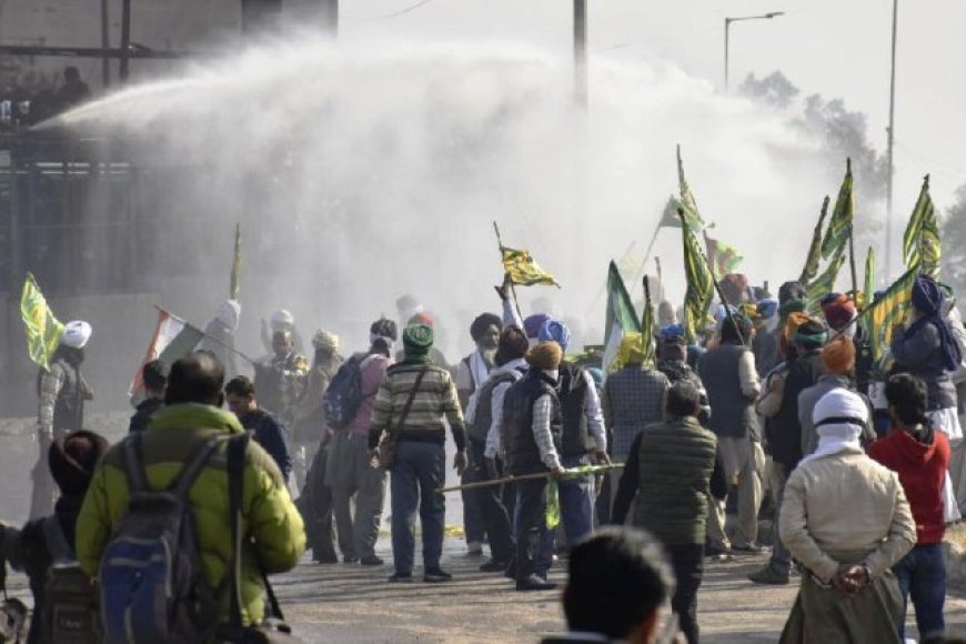 Farmers pause Delhi March after Cops use tear gas, water cannon  