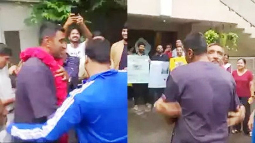 R Ashwin returns to Chennai, receives hero's welcome