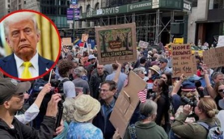 Protesters Take To Streets Across US Against Trump's Policies