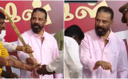 Kamal Haasan Gets Angry As Man Gifts Him Sword
