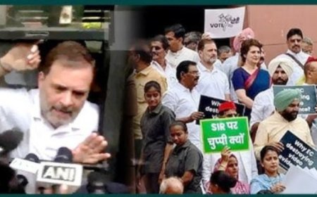 Rahul Gandhi detained, Mahua Moitra faints at 'vote chori' protest