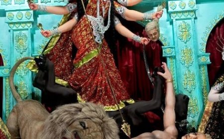 Goddess Durga held Shehbaz’s head: Trump, Yunus in demon avatar