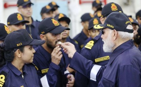 PM Modi celebrated Diwali with Indian Navy personnel