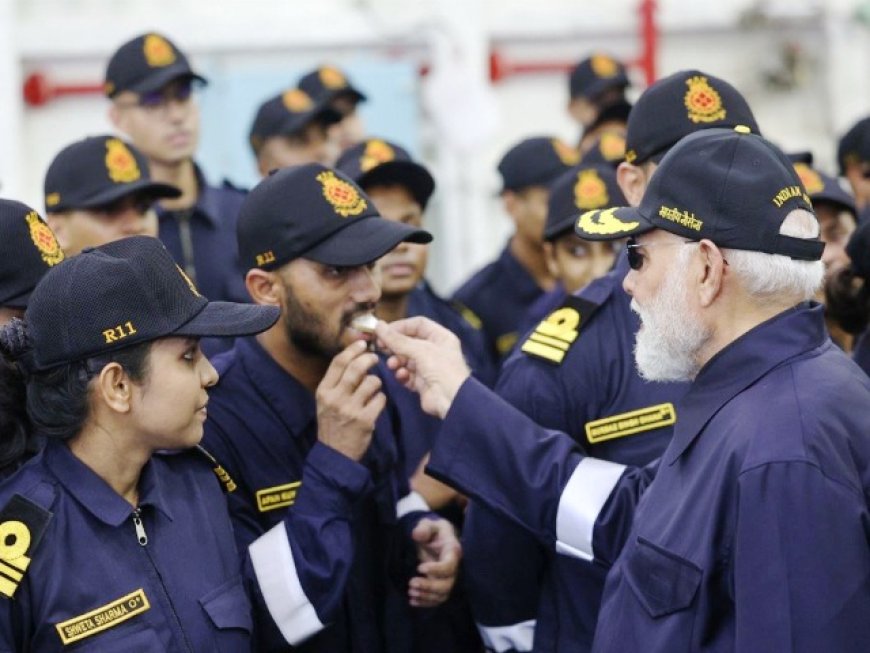 PM Modi celebrated Diwali with Indian Navy personnel